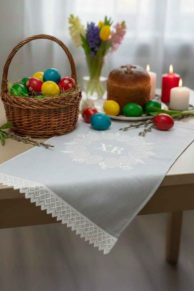 Рушник з писанками ніжний акуратний рушник на паску