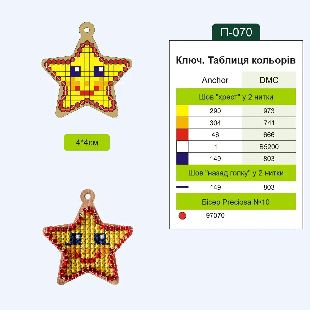 Набір заготовок для вишивки на дерев’яній основі «Новий рік» 007