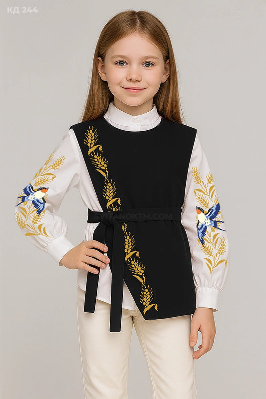 Камізелька дитяча 244 (5-12 років) (заготовка під вишивку)