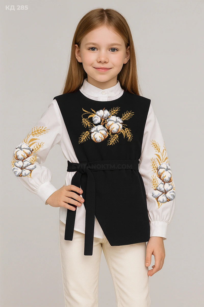 Камізелька дитяча 285 (5-12 років) (заготовка під вишивку)