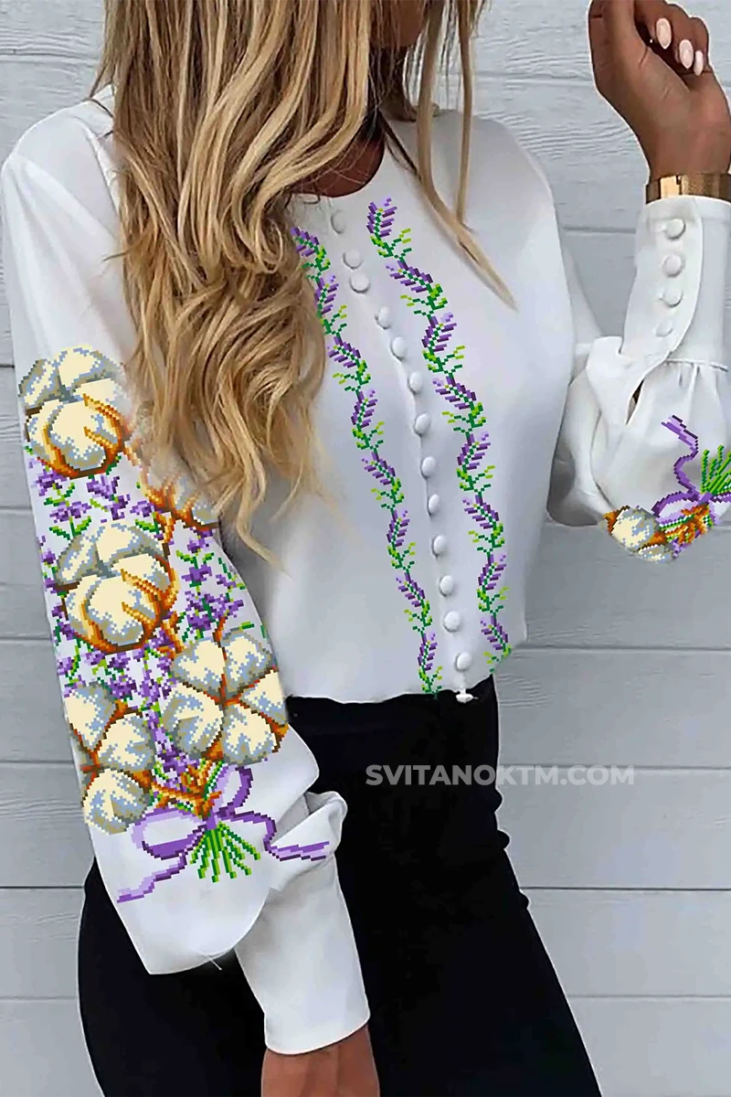 заготовка під вишивку з бавовною і лавандою