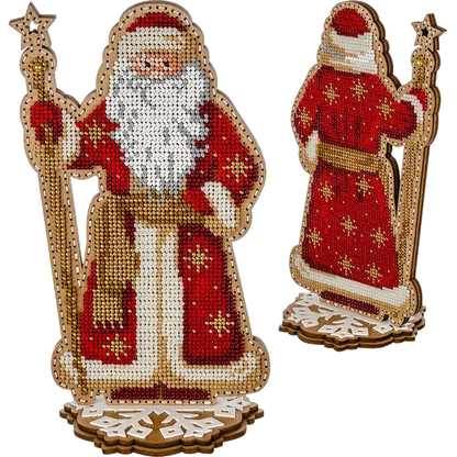 Заготовка для вишивки бісером на дерев’яній основі «Святий Миколай»