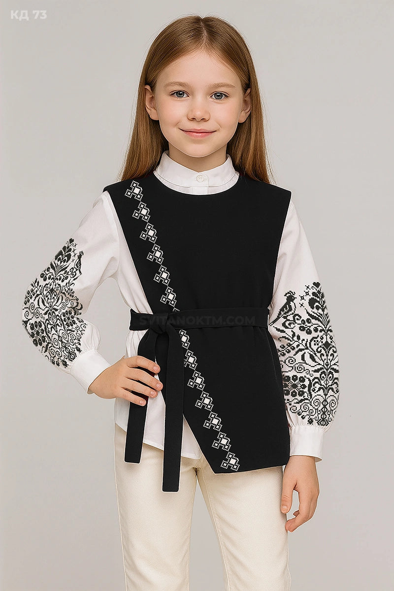 Камізелька дитяча 73 (5-12 років) (заготовка під вишивку)