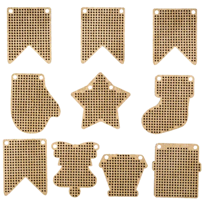 Набір заготовок для вишивки на дерев’яній основі «Новий рік» 009