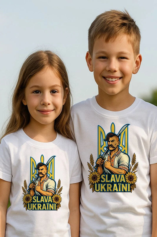 Футболка з принтом Slava Ukraini (dn12)