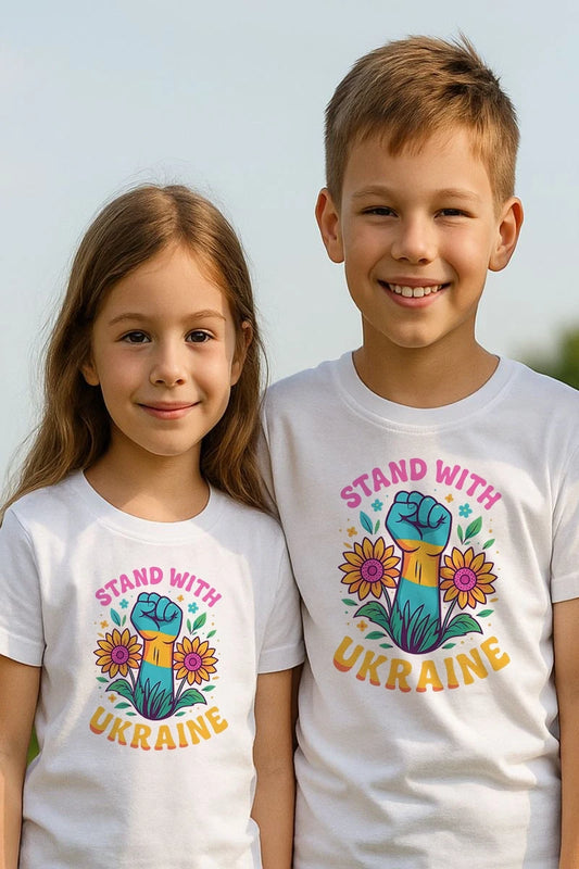 Футболка з принтом Stand With Ukraine (dn14)