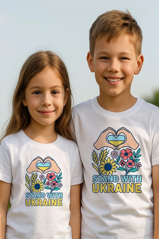 Футболка з принтом Stand With Ukraine (dn17)