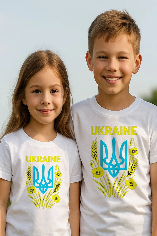 Футболка з принтом Ukraine neon (dn19)
