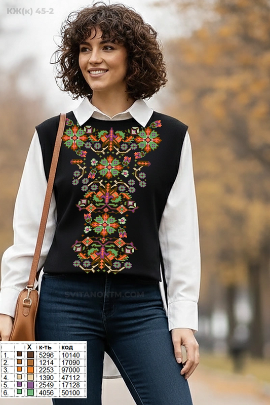 Барвиста вишиванка маніжка жіноча купити заготовку під вишивку