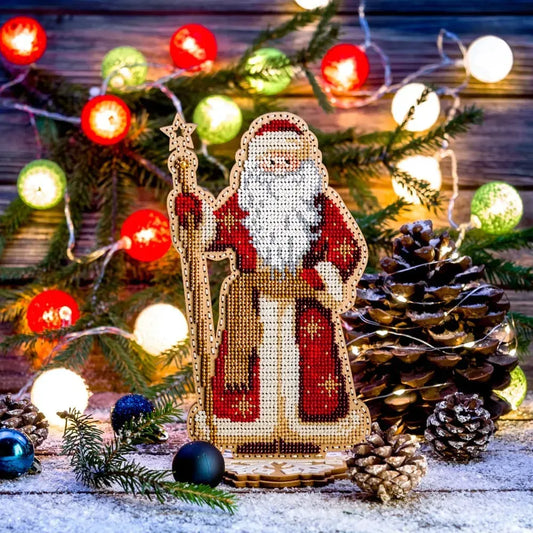 Заготовка для вишивки бісером на дерев’яній основі «Святий Миколай»