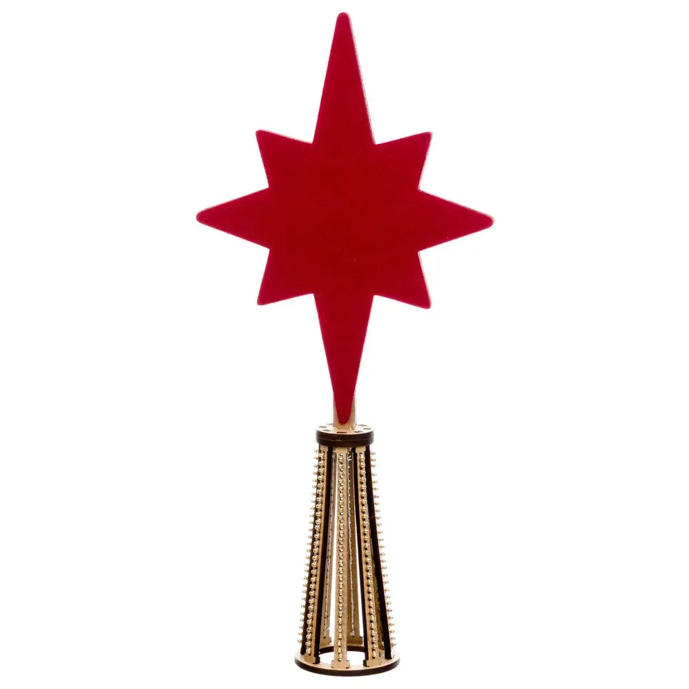 Заготовка для вишивки бісером на дерев’яній основі «Верхівка на ялинку»